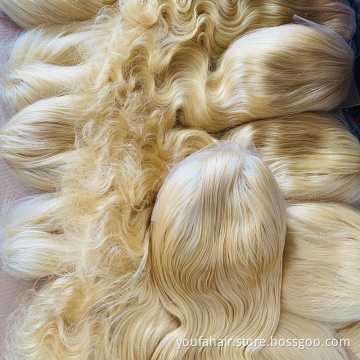 Peruvian Raw Virgin Cuticle Aligned 613 Lace Frontal Human Hair Blonde Transparent Lace Front Wig with Baby Hair for Black Women